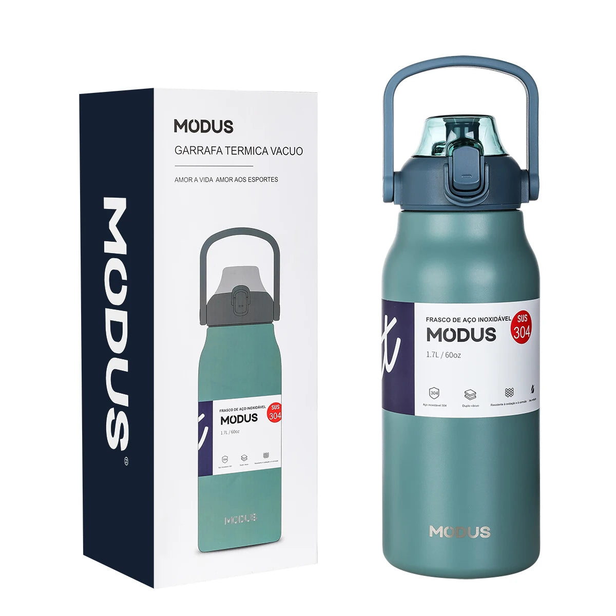 Garrafa Térmica de 1,7 Litros em Inox - MODUS