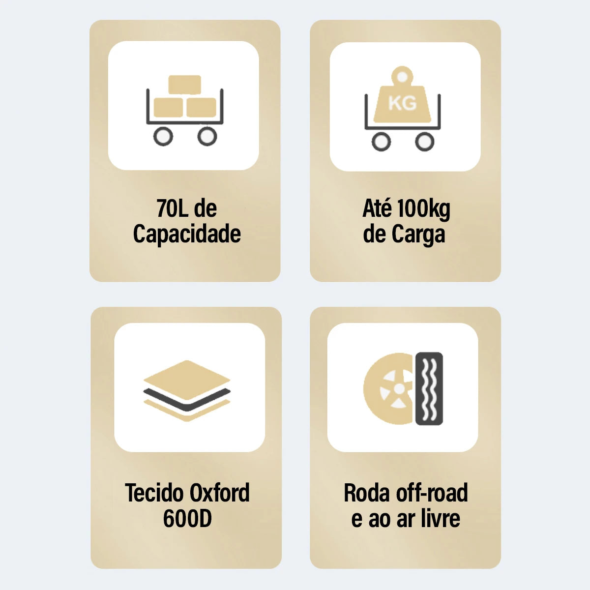 Carrinho Portátil Multiuso 70L - MODUS