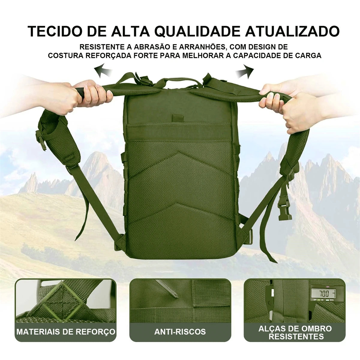 Mochila Tática Militar, Impermeável, 45L - MODUS