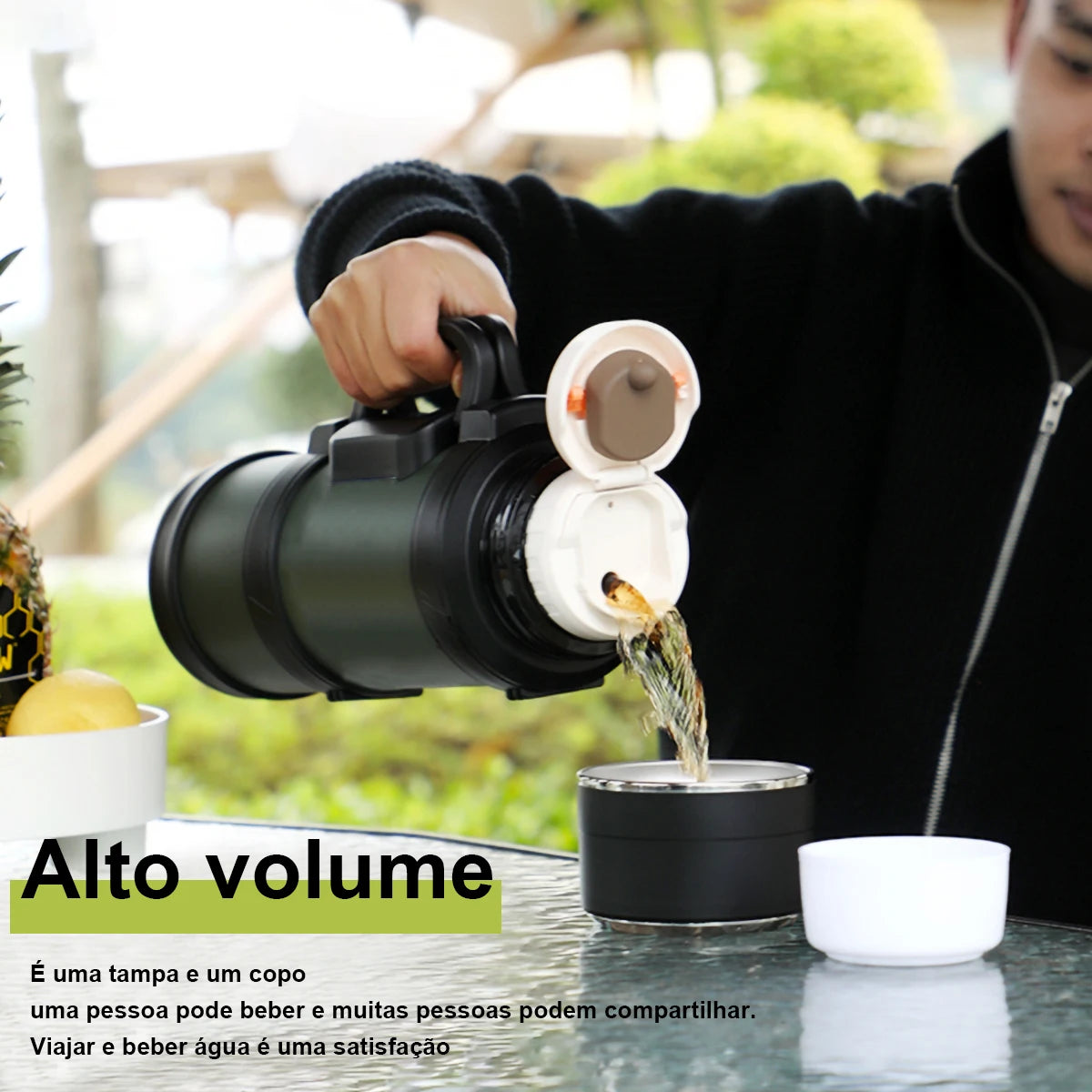 Garrafa Térmica Grande de 2.4 Litros Isolada a Vácuo - MODUS