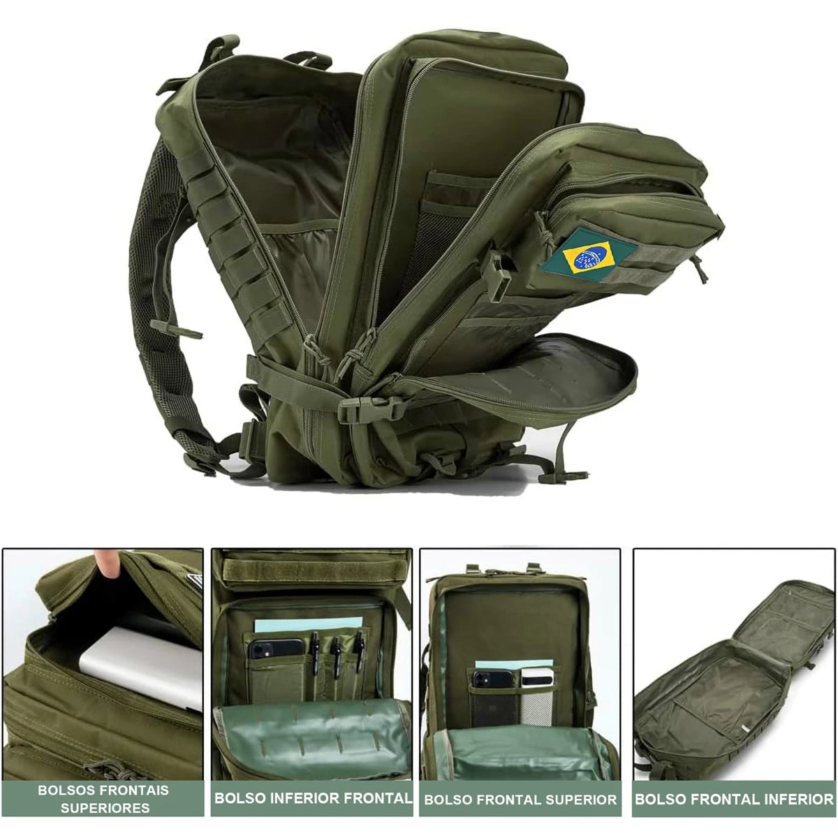 Mochila Tática Militar, Impermeável, 45L - MODUS