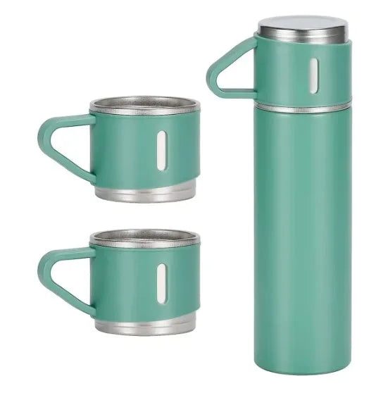 Conjunto Garrafa Térmica e Copos em Aço Inox 500ml