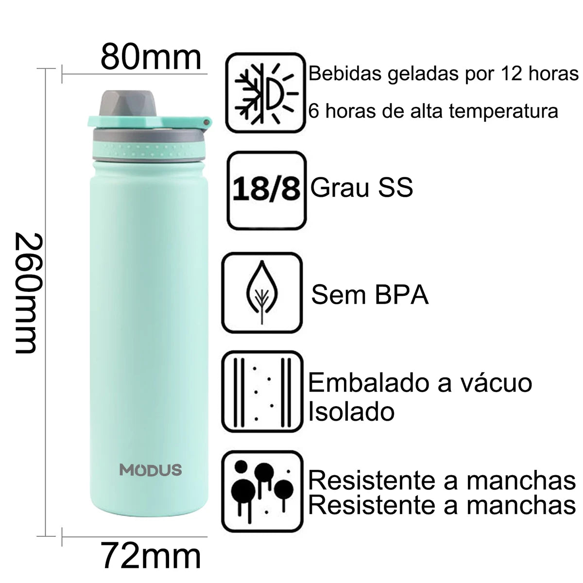 Garrafa Térmica 750ml - MODUS